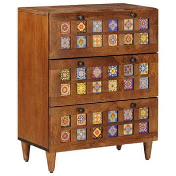 Vidaxl Strani šal Oreh 60 x 33 x 75 cm Masiven les manga