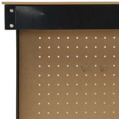 Vidaxl Delovne klopi s polico Črna 81 x 41 x 145 cm Konstruiran les