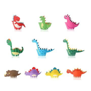 shumee Ovitki za lase z dinozavri 10 kosov