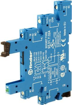shumee Ozka profilna vtičnica 6,2 mm za releje serije 34, 6–24 VAC/DC, vijačni priključki, montaža na DIN letev 93.01.0.024