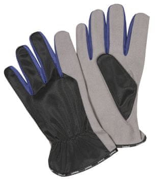 shumee Delovne rokavice iz poliestra, semiš dlan, ročne, velikost 9, PROF