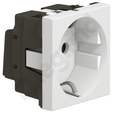 shumee 2p+ Schuko vtičnica, vijačni priključek - 2 bela modula 16A-250V Mosaic