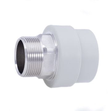 shumee PP priključek z medeninastim zunanjim navojem 75/2 1/2" na ključ