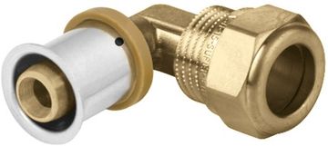 shumee Kompresijski ultraPRESS medeninasti koleno 90° - 16/15