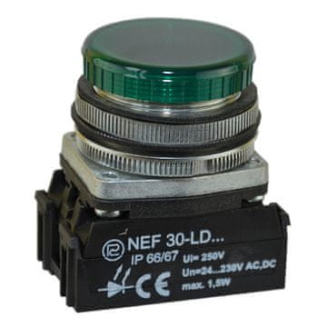 PROMET Žarnica NEF30LD/24V-230V zelena W0-LDU1-NEF30LD Z