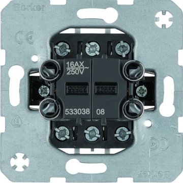 shumee 2-ključno stikalo, dvojno univerzalno (stopniščno), mehanizem, vijačni priključki, One.Platform