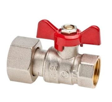 shumee Zaporni kroglični ventil z vrtljivo matico in aluminijasto metuljnico SPIN 1/2'' za vodomere z možnostjo plombiranja