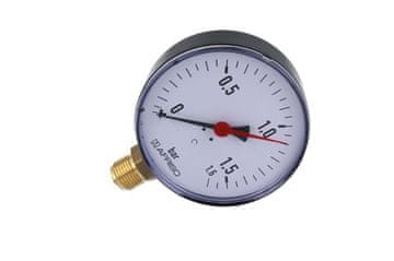 shumee Manometer za ogrevanje RF 100 RAD, fi 100 mm, 0–1,6 bara, 1/2 palca rad, razred 2,5, vertikalni