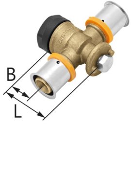 shumee Medeninasti stenski T-kos GW ultraPRESS - 20 Rp1/2"" L = 41 mm