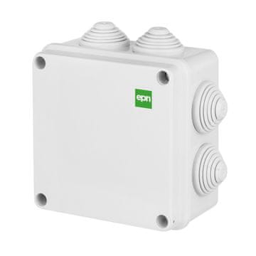 Nadometna doza 129x129x61 s 7 uvodnicami IP55 INDUSTRIJSKA