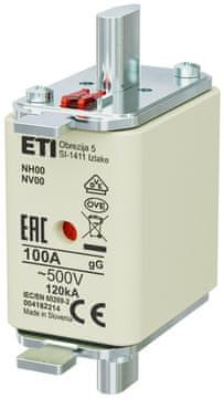 ETI Talilni vložek - NH00 gG 100A/500V - počasen
