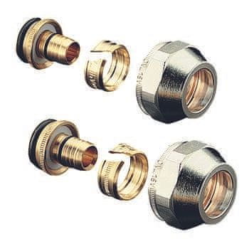 shumee Dvojni vijačni spojniki Cofit S za večplastne cevi 16x2,0 mm x G 3/4 palca NZ, ponikljani