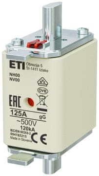 ETI Talilni vložek - NH00 gG 125A/500V - počasen