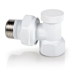 shumee VECTOR 1/2-palčni kotni povratni radiatorski ventil tip ZO-K-15 bele barve