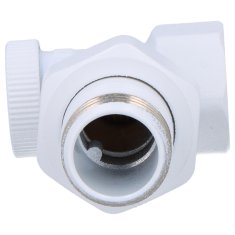 shumee VECTOR 1/2-palčni kotni povratni radiatorski ventil tip ZO-K-15 bele barve