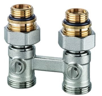 shumee Vekotrim priključni komplet G3/4-1/2 za radiatorje s spodnjim dovodom, s termostatskim vložkom in zaporno funkcijo, raven