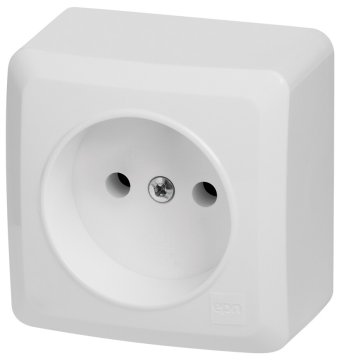 shumee 2P vtičnica IP20, bela BERG