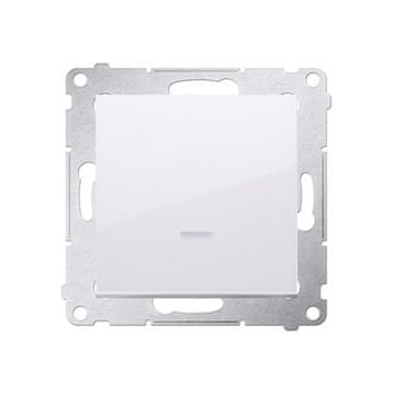 Enopolno stikalo z LED osvetlitvijo (modul) 10AX, belo Simon54