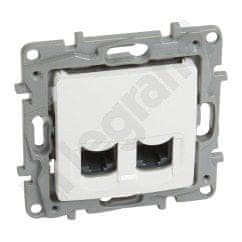 LEGRAND 2XRJ45 CAT 6 UTP vtičnica bela NILOE