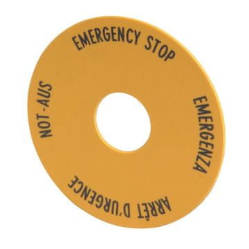 Eaton Ploščica varnostnega gumba M22-XAK1 z opisom