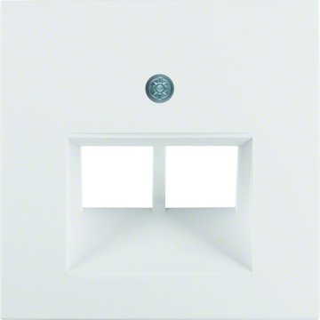 shumee Osrednji element za dvodelno priključno vtičnico UAE, snežno bel kvadrat