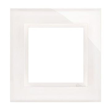 Enojni okvir Nature-Glass, BELI BISER, IP20/IP44 (IP44 - uporabite tesnilo)