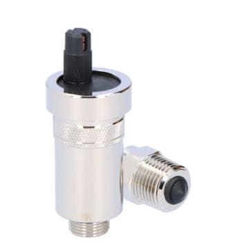 shumee Avtomatski navpični odzračevalnik z nožnim ventilom, zunanji navoj 1/2 palca, ponikljan