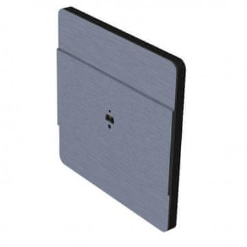 shumee Laserski senzor razdalje DRL-60-12 v aluminijasti barvi za omarico Ø60, za krmiljenje razsvetljave na stopnicah in hodnikih, DRL-60-12