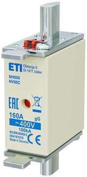 shumee Talilni vložek - NH000 gG 160A/400V - počasen