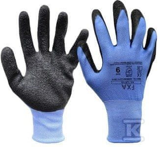 shumee Delovne rokavice velikosti 10, prevlečene z lateksom, modre. Preprečujejo vdor olja v rokavico, zračna podloga FXA.