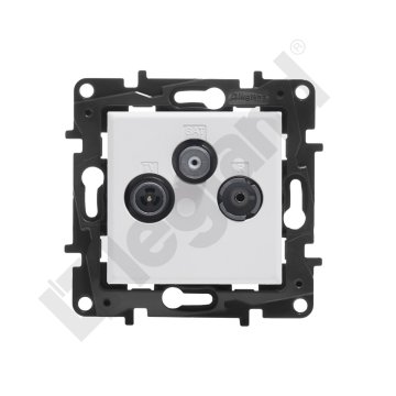 shumee TV-R-SAT priključna vtičnica za zvezdasto montažo 1,5 dB - bela, NILOE STEP