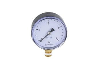shumee Manometer za ogrevanje RF 63 RAD, fi 63 mm, 0-4 bar, 1/4 palca rad, razred 2,5, vertikalni