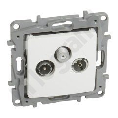 shumee TV-RD-SAT zaključna vtičnica 10 DB bela NILOE