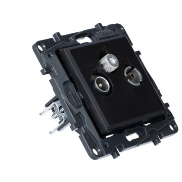 shumee TV-R-SAT priključna vtičnica za zvezdasto montažo 1,5 dB - črna, NILOE STEP