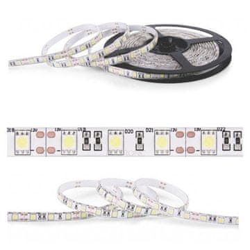 LED trak 12V SMD 5050 - 300 LED IP63 RGB bela podlaga rola 5m 10m