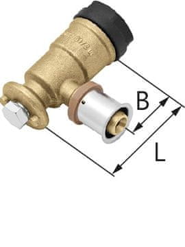 shumee Medeninasti stenski koleno GW ultraPRESS - 20 Rp1/2"" L = 52,5 mm