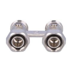 shumee Dvojni ventil, raven, 2-cevni z zapornim ventilom, 3/4 palca, tesnilo