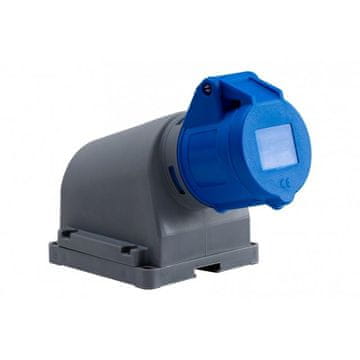 Fiksna industrijska kamping vtičnica, 16A 3P 220V-250V IP44-FE, KAMPER
