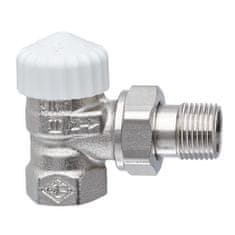 shumee Termostatski ventil V-exakt II DN15 ponikljan, bela kapa, kotni, s prednastavitvijo