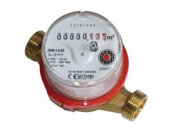 shumee Vodomer APATOR-POWOGAZ JS STANDARD, 1/2 palca DN15, 1,6 m3/h tople vode, priključek 3/4 palca