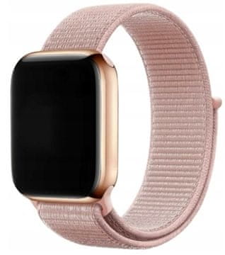 shumee PASEK ZA APPLE WATCH 1/2/3/4/5/6/7/8/9/SE 42/44 MM ROZA MATERIAL