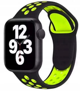shumee ŠPORTNI PAŠČEK ZA APPLE WATCH 1 2 3 4 5 6 SE 42/44 MM ČRN - LIMETIN