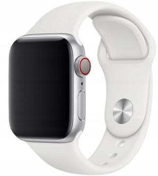 shumee GUMIJAST ŠPORTNI PASČEK ZA APPLE WATCH 3 4 5 6 7 8 9 SE 38/40 MM BEL