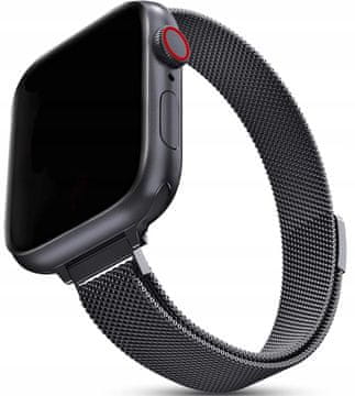 shumee JEKLENA MAGNETNA ZAPESTNICA ZA APPLE WATCH 38/40 MM TEMNO SIVA