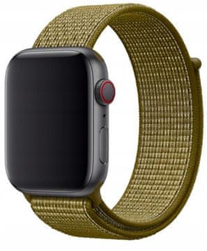 shumee PASEK ZA APPLE WATCH 1/2/3/4/5/6/7/8/9/SE 38/40 MM OLIVNO RDEČ MATERIAL