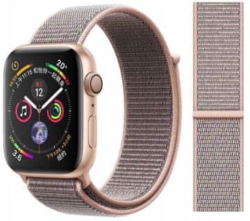 shumee PASEK ZA APPLE WATCH 1/2/3/4/5/6/7/8/9/SE TEMNO ROZA MATERIAL 38/40 MM