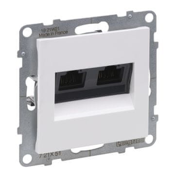 LEGRAND 2XRJ45/kat. 5E UTP vtičnica, BELA SUNO