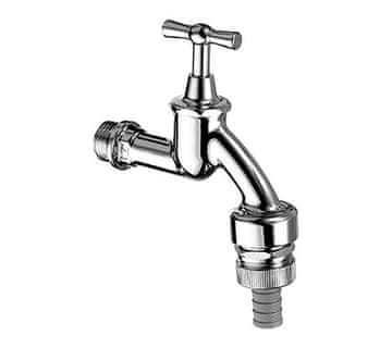 SCHELL 3/4" kromirana pipa z glavo BSZ in metuljčastim gumbom
