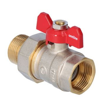 shumee Nikljan standardni krogelni ventil z uvodnico, PN16, 3/4 palca PN16 z metuljčkom, izvedba N-SCREW, 16 barov/120C