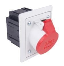 shumee Siva poševna vtičnica 16A 5P z vgradno škatlo in okvirjem